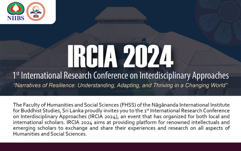 1st International Research Conference on Interdisciplinary Approaches ...